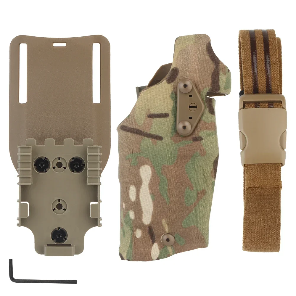 6354DO funda táctica pistola G17/X300U-A con QLS y correa de pierna