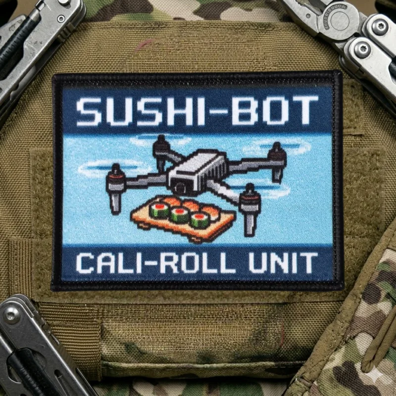 SUSHI-BOT CALI-ROLL UNIT parche táctico gancho y bucle decorativo - imagen 4