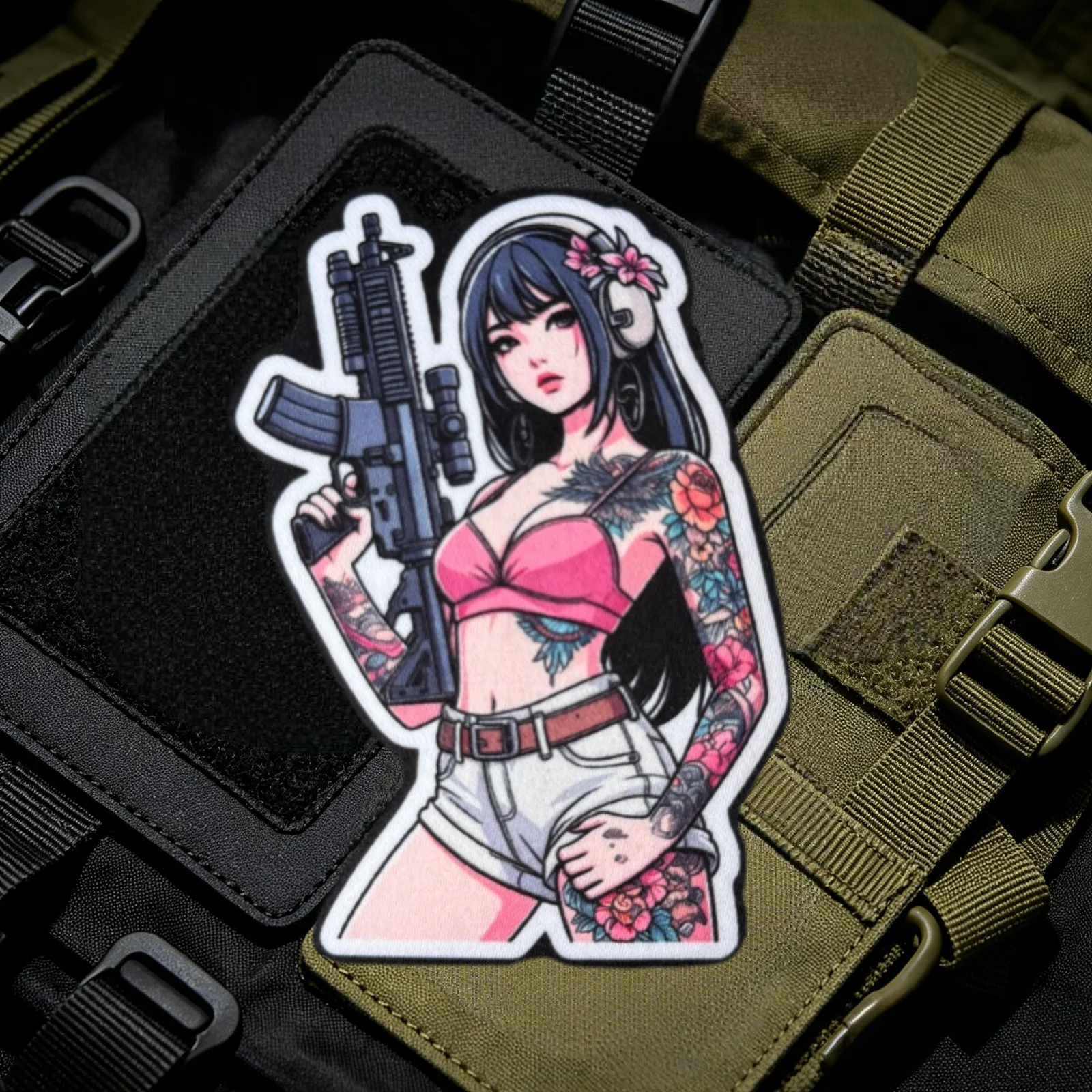 Parche táctico de anime con velcro para mochila - imagen 5