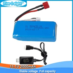 Batería LiPo con conector T para barco RC Feilun FT012