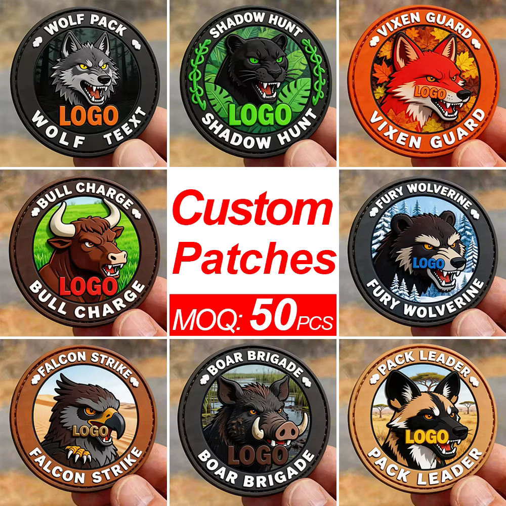 Parche táctico PVC 3D personalizado con gancho y bucle para ropa - imagen 3