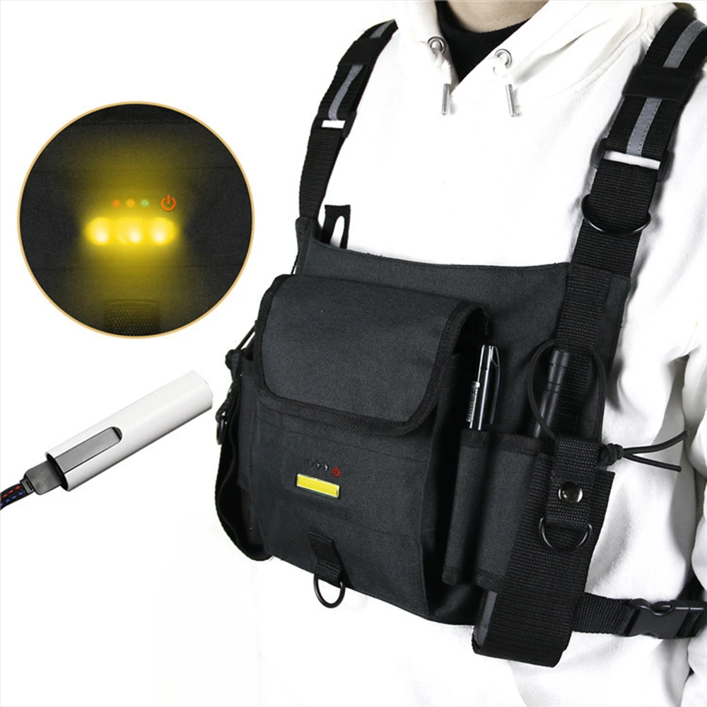 Chaleco táctico ajustable para walkie-talkie – Caza y camping - imagen 2