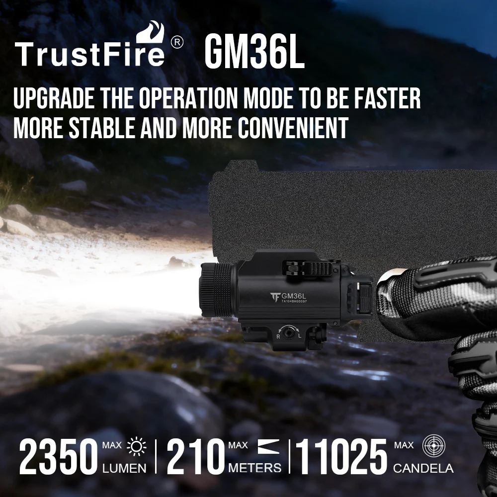 Trustfire GM36L Linterna táctica para riel con LED recargable - imagen 2