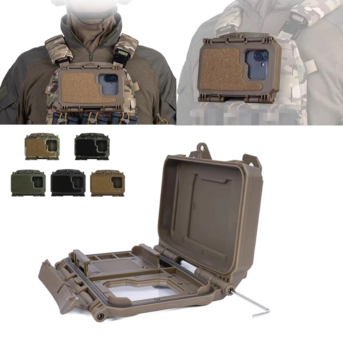 Funda Táctica MOLLE para Teléfono – Chaleco Airsoft y Caza - imagen 4