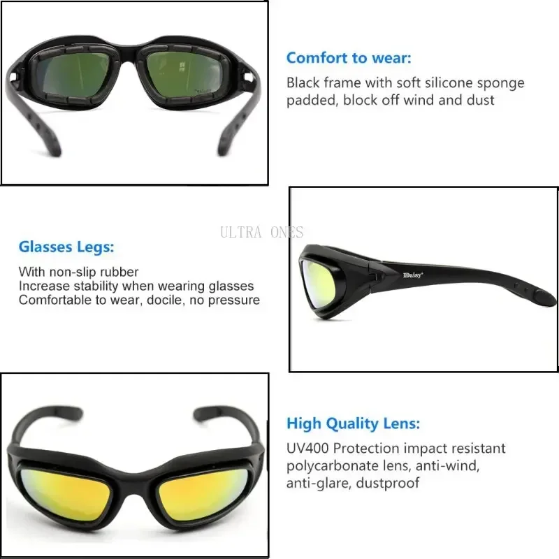 Gafas polarizadas tácticas para tiro, airsoft, caza y senderismo - imagen 4