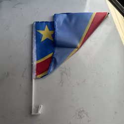 Bandera de ventana de la República del Congo con asta para coche