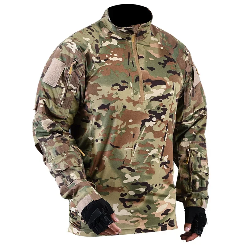 Camisa táctica camuflaje para combate, manga larga