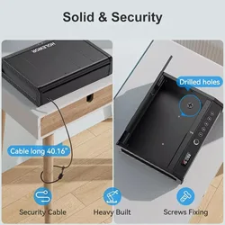 Caja fuerte pistola de acero con huella dactilar y teclado