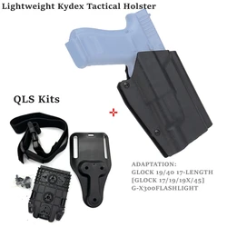 Funda Kydex oculta para Glock, ligera y con luz táctica