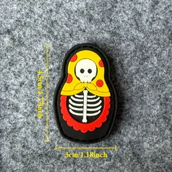 Parche táctico PVC con velcro calavera matrioshka infantil insignia