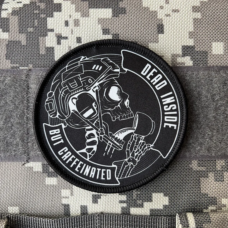 Parche táctico calavera soldado – Insignia moral gancho y bucle - imagen 2