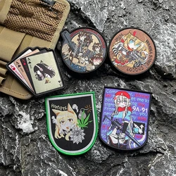 Parche táctico bordado guerrero pistola anime para mochila