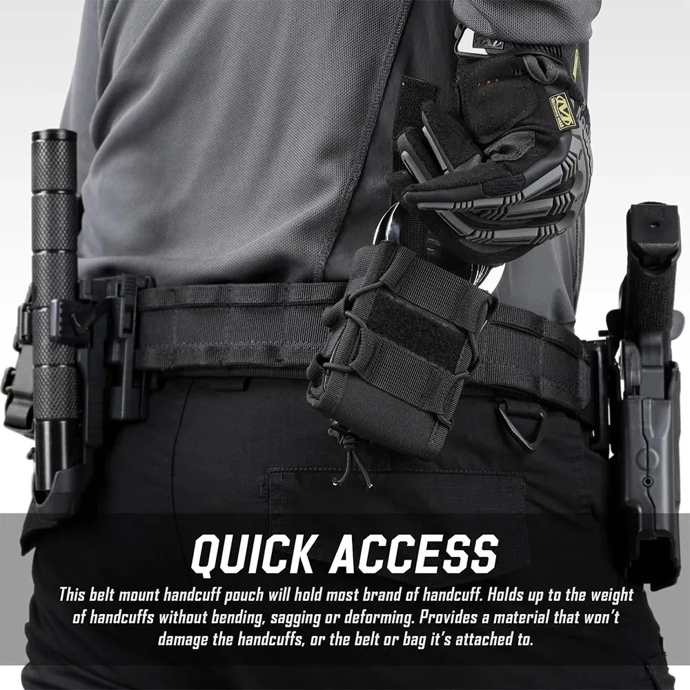 Funda táctica MOLLE para grilletes con liberación rápida parte abierta - imagen 5