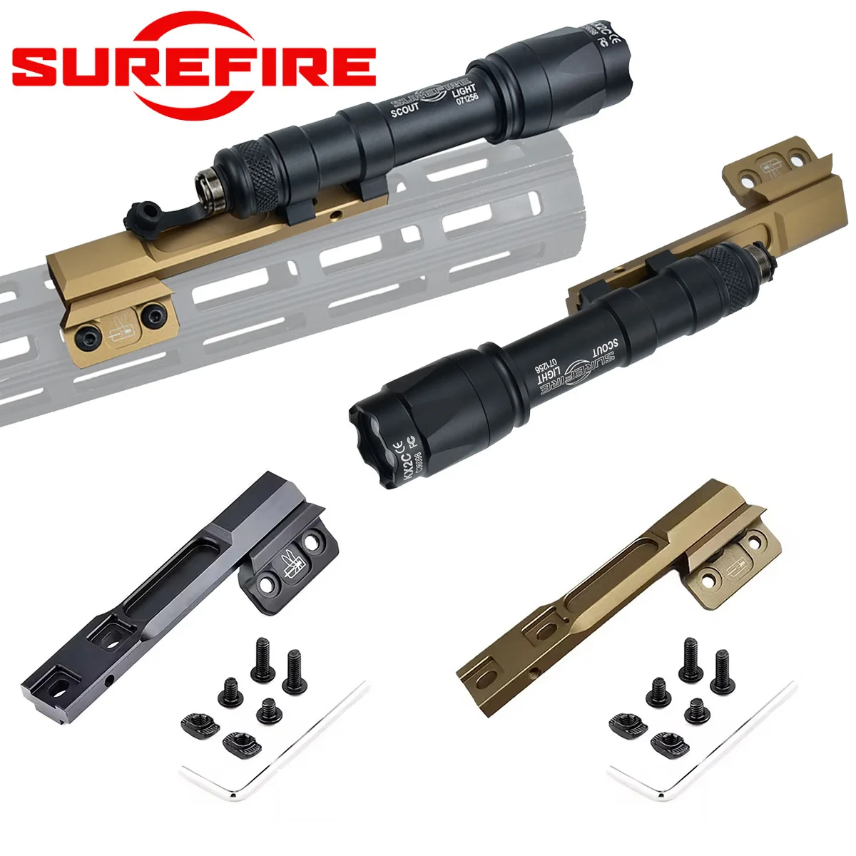 Surefire Linterna táctica M600C con montaje offset M-LOK/KeyMod - imagen 2