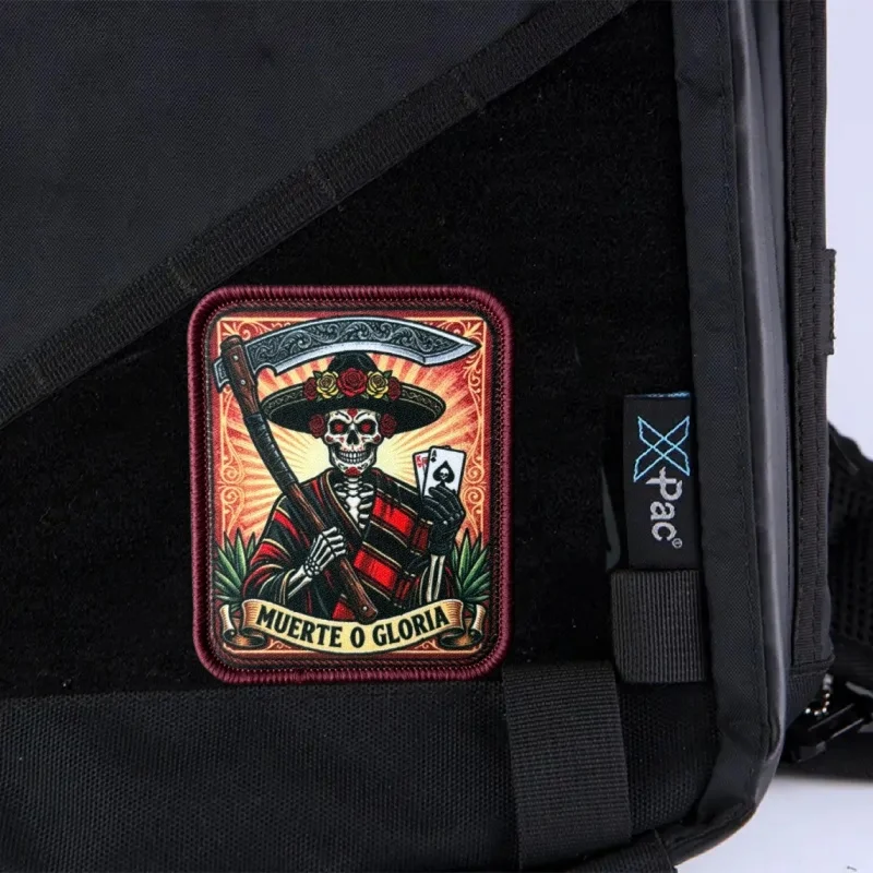 Parche táctico calavera moral con gancho y bucle para mochila - imagen 3