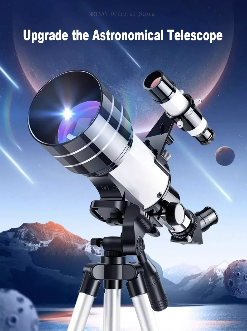 Telescopio con trípode para observación lunar