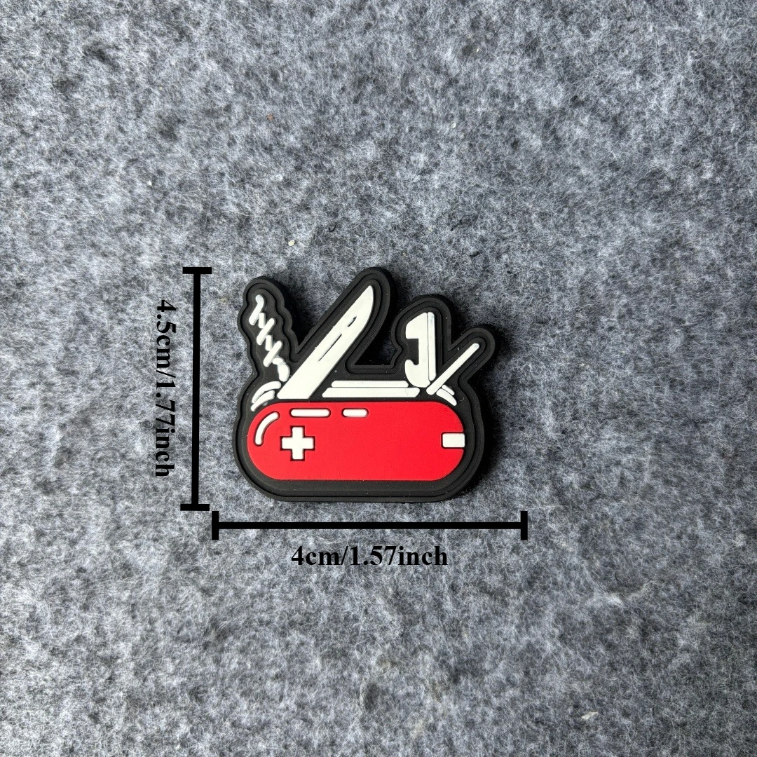 Parche táctico de mochila PVC 3D con gancho multiusos