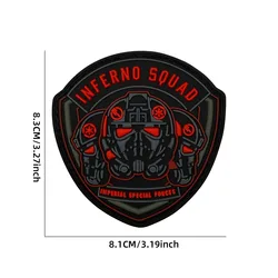 Parche táctico Hell Squad – Insignia velcro PVC para equipamiento