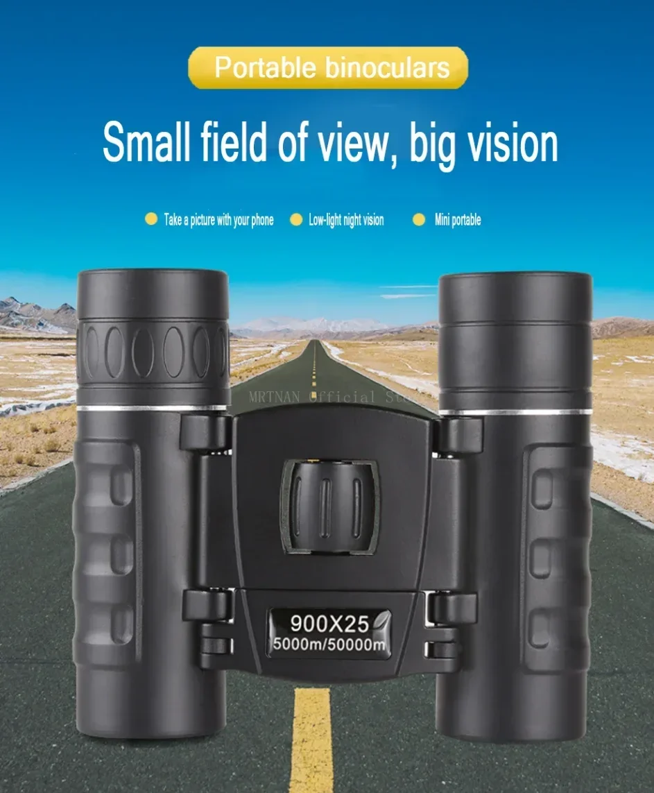 Binoculares plegables portátiles con óptica HD