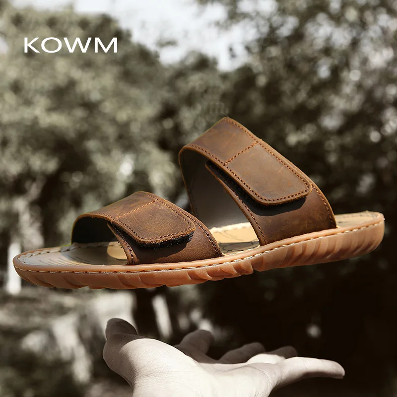 KOWM Sandalias tácticas verano – Cuero transpirable militar - imagen 2
