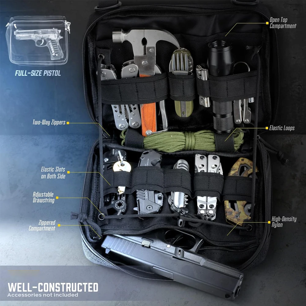 Riñonera táctica MOLLE admin multifuncional EDC para exterior - imagen 5