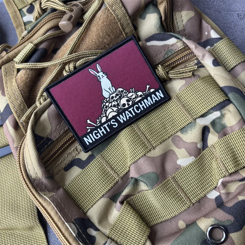 Parche táctico NIGHT'S WATCHMAN con velcro para emblema moral