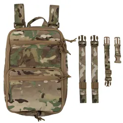 Chaleco táctico MOLLE con portaplacas y panel trasero para airsoft