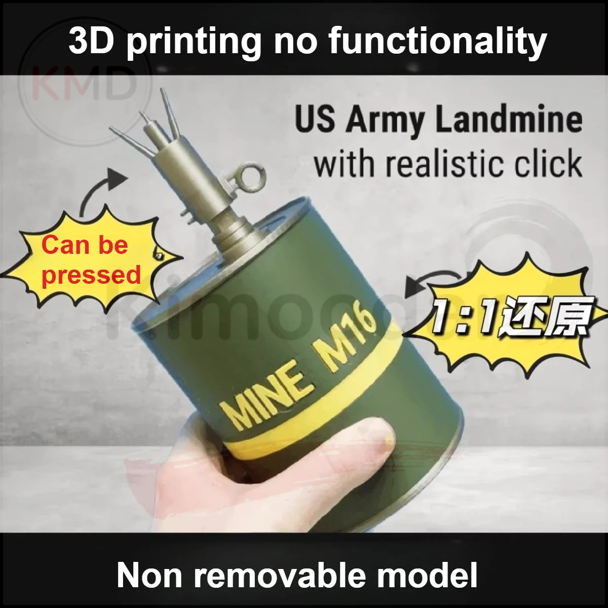 Réplica decorativa M16 estilo WWII 3D impresa no funcional - imagen 4