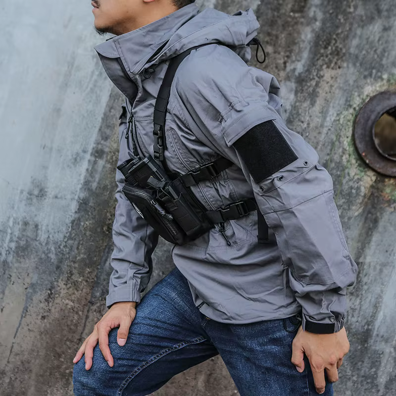 Chaqueta softshell táctica cortavientos hombre – Exterior militar - imagen 4