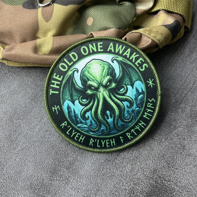 Parche táctico pulpo estampado militar insignia de moral gancho y bucle - imagen 2