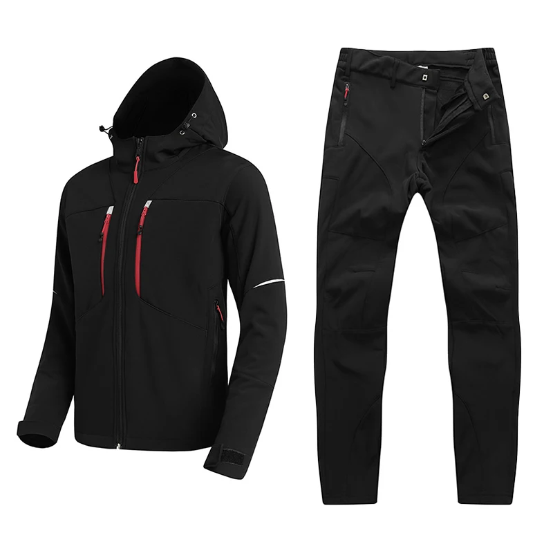 Conjunto táctico invierno – Chaqueta y pantalón de lana gruesa