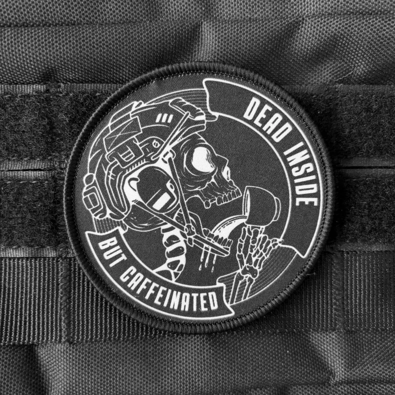 Parche táctico calavera soldado – Insignia moral gancho y bucle - imagen 3