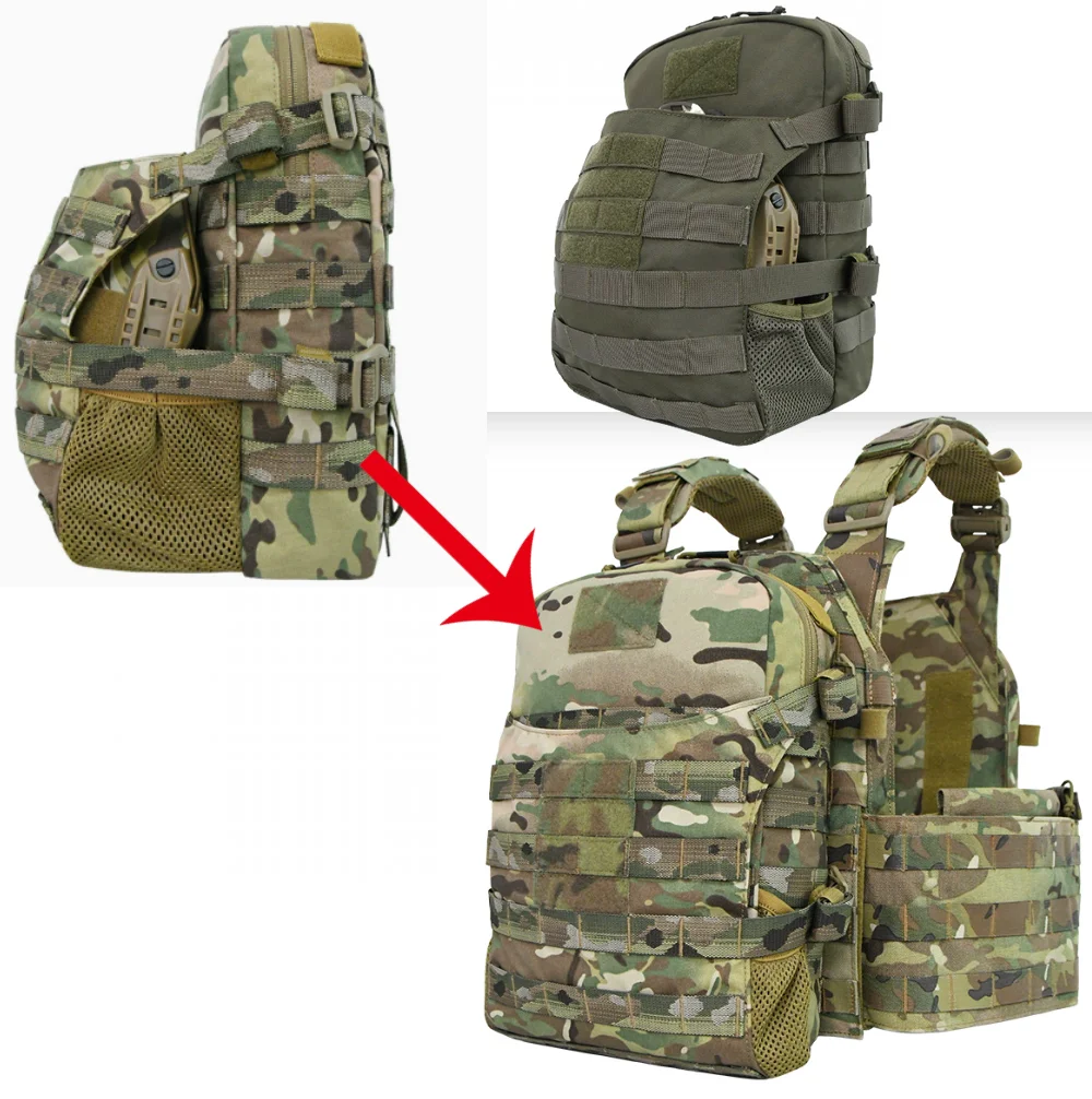 Bolsa porta casco táctica trasera para gilet - imagen 5