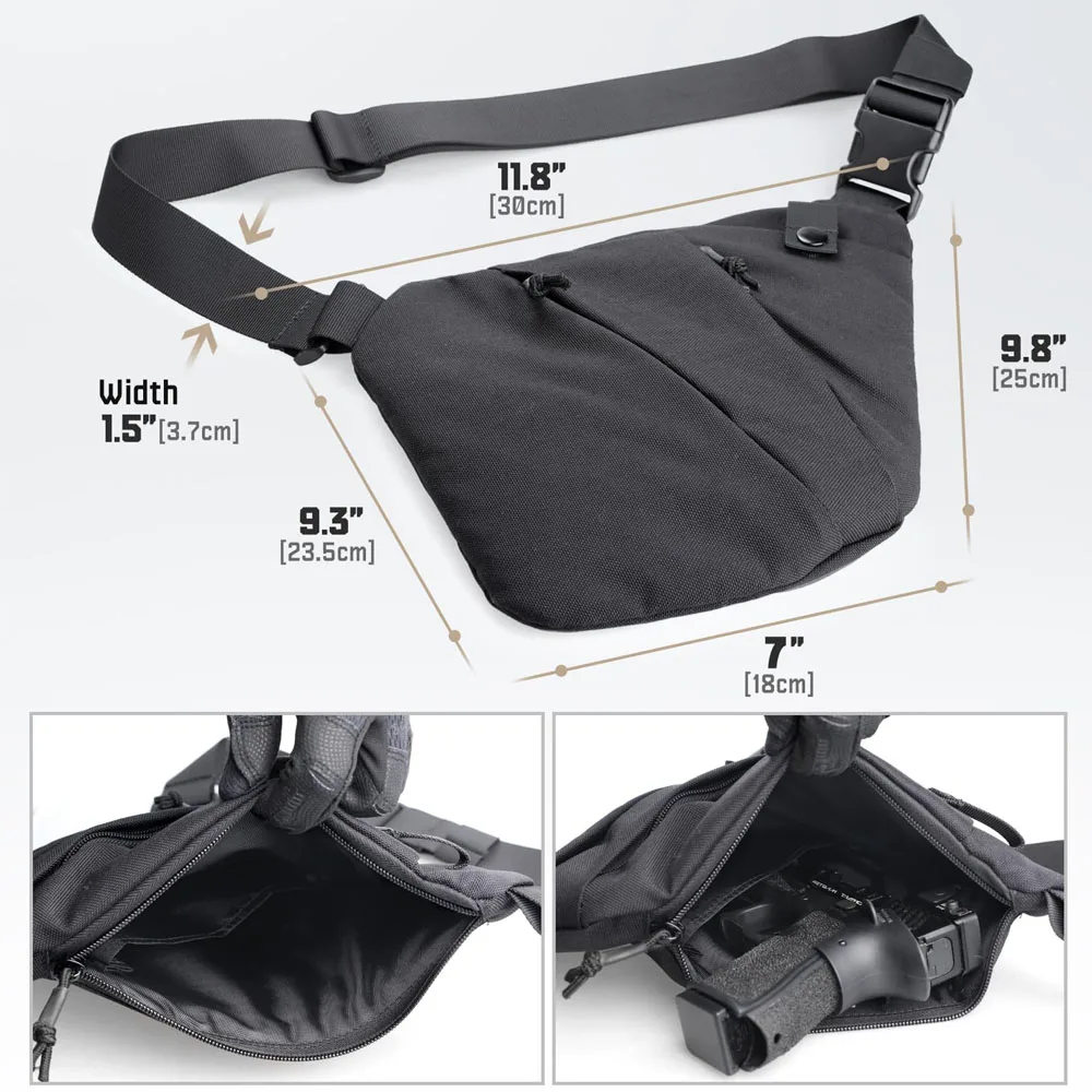 Interior de la bolsa con compartimentos