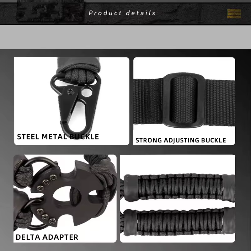 Eslinga táctica rifle Airsoft – nailon ajustable 2 puntos - imagen 5