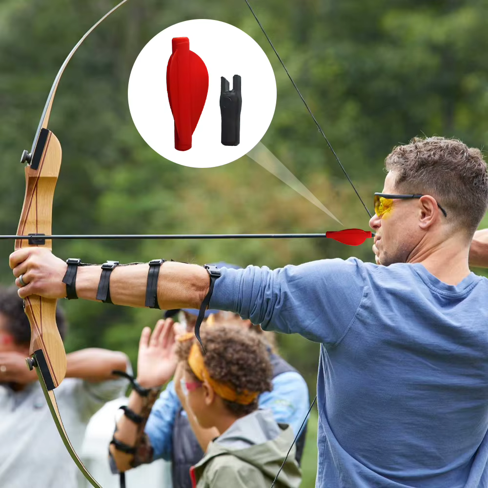 Plumas de plástico para flechas, accesorios tiro con arco - imagen 5