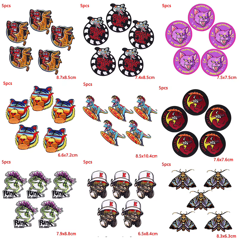 Parche táctico termoadhesivo bordado animal punk para mochila - imagen 5