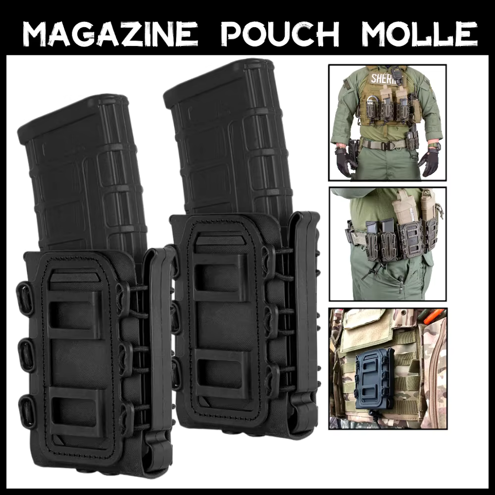 Portacargador táctico MOLLE extracción rápida para fusil AK AR - imagen 4