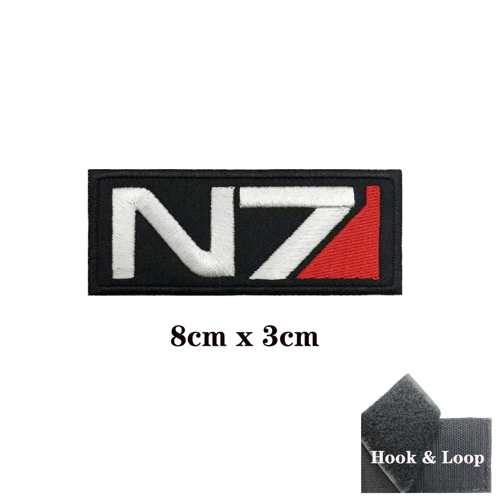 N7 Parche bordado con velcro para brazalete táctico militar