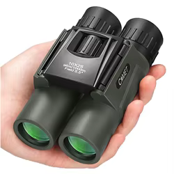 Binocular 10x25 compacto plegable observación de aves adulto