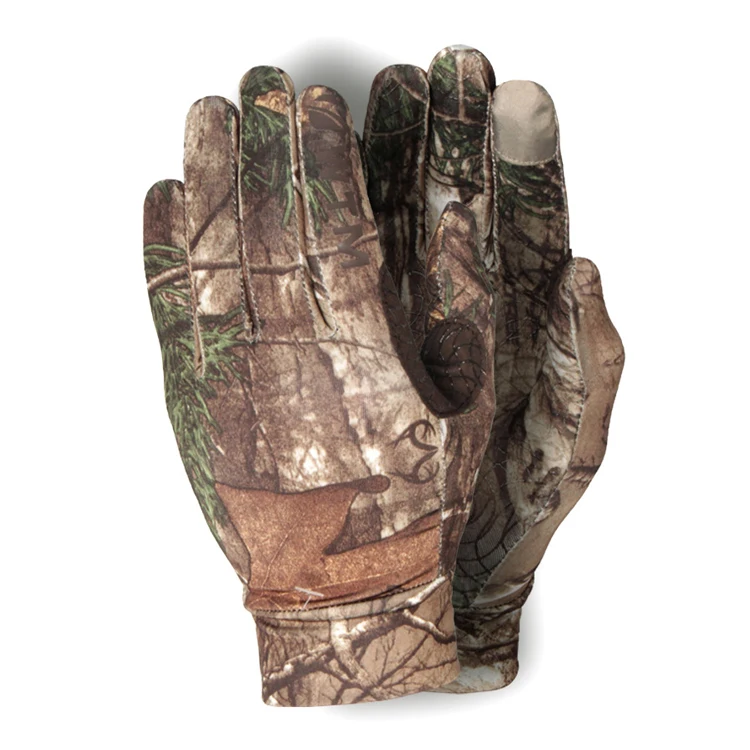 Guantes tácticos de verano con diseño camuflado y ajuste elástico