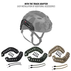 Rieles laterales ARC para casco FAST de montaje táctico ABS