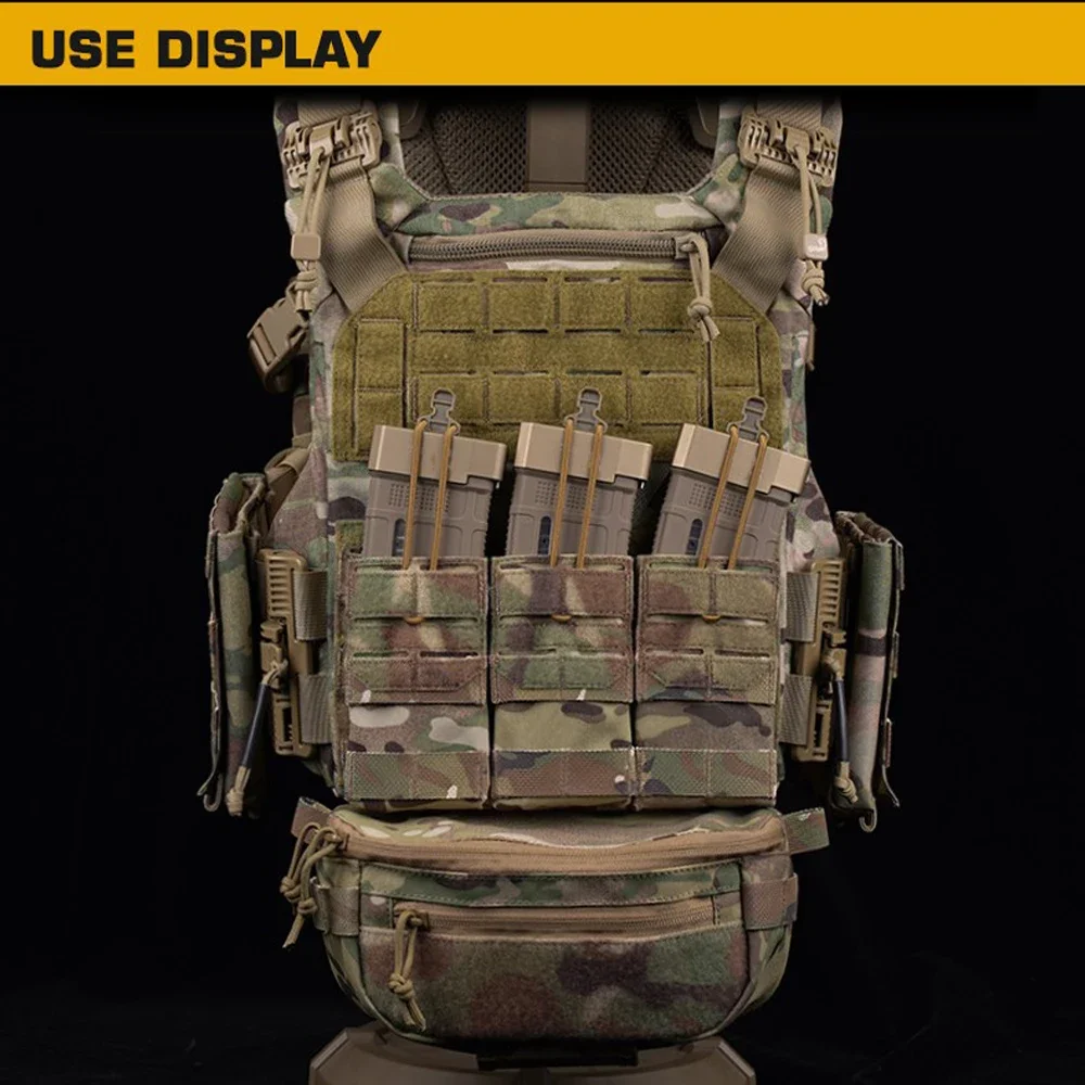 Bolsa táctica de pecho MOLLE para portaplacas caza y airsoft - imagen 5