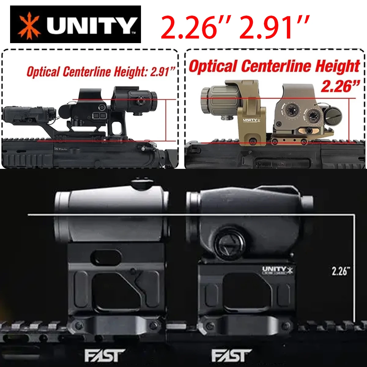Unity Fast FTC Omni montura táctica elevadora para punto rojo