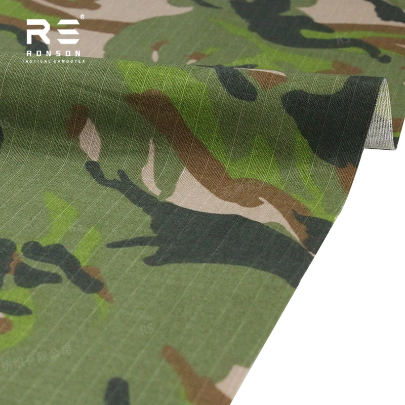 Tela Ripstop táctica camuflaje para uniforme militar de nylon-algodón