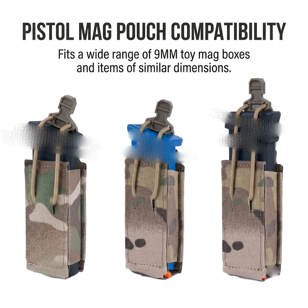 Portacargadores táctico MOLLE para cargador pistola 9mm, acceso rápido - imagen 4