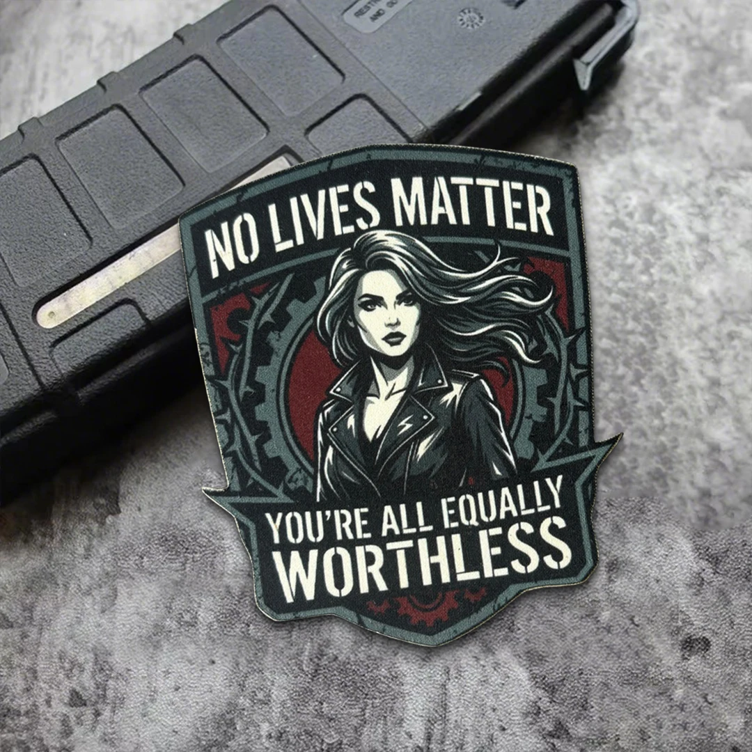 Parche velcro gótico con frase de villano — para chaqueta y mochila - imagen 2