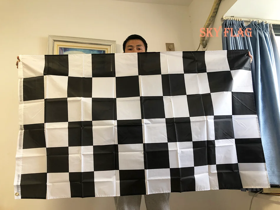 Bandera a cuadros resistente Sky Flag para carreras y eventos - imagen 2