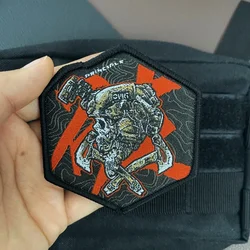 Parche velcro casco combate con insignia moral bordado táctico
