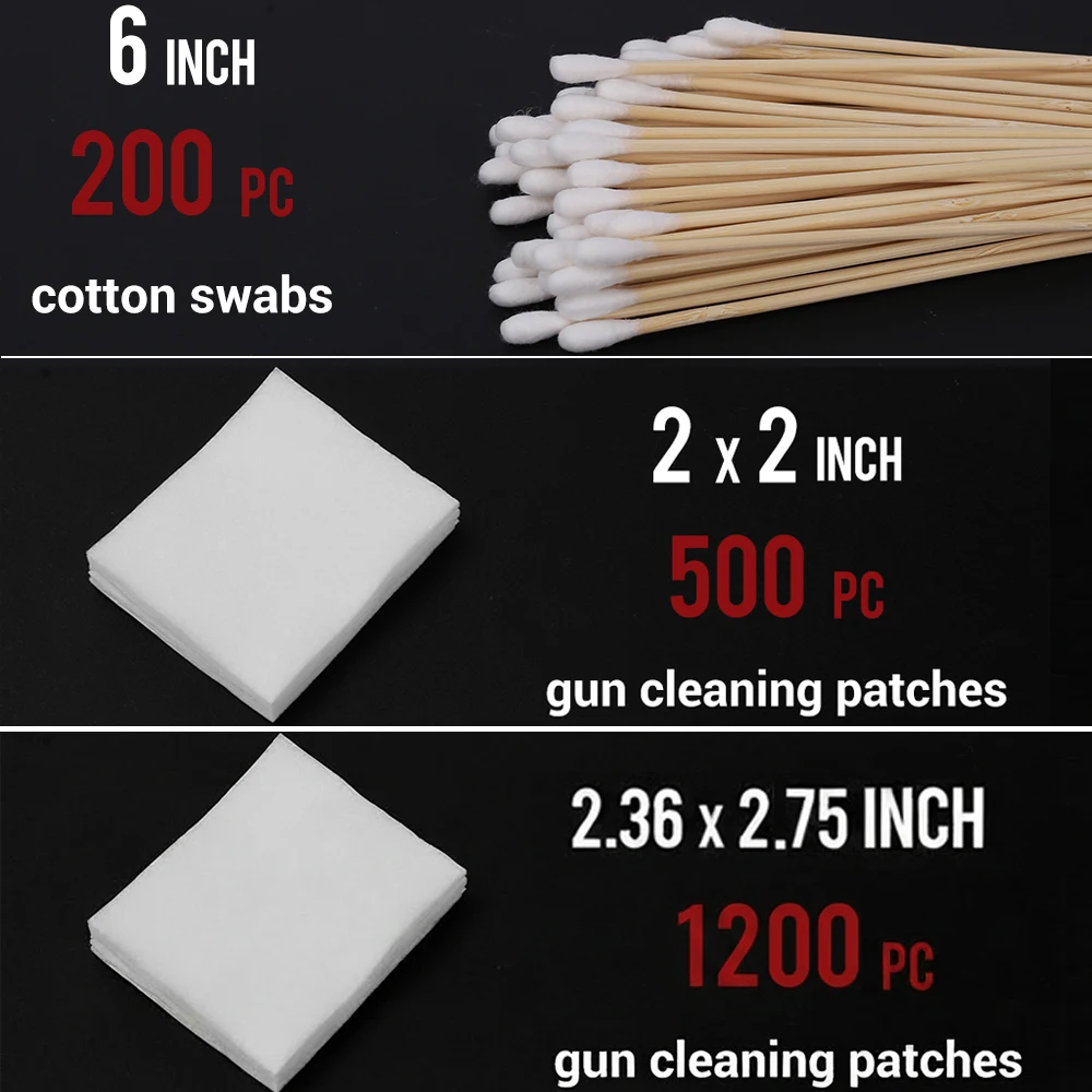 Kit limpieza de armas: hisopos y almohadillas sin pelusa - imagen 3